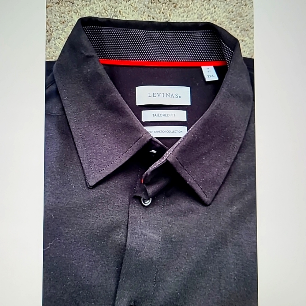 Levinas Limited Edition Solid Tailored Fit Black 2X XXL NEW WITHOUT TAGS